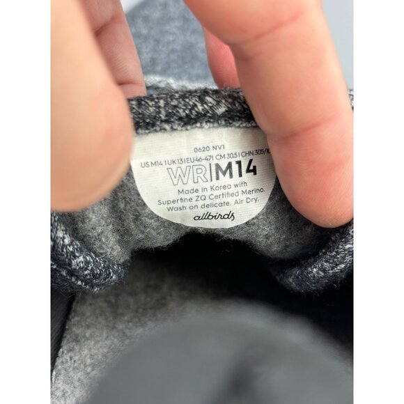 Allbirds Mens Wool Runners Size 14 Gray & White Eco-Friendly Sneakers - Picture 6 of 8